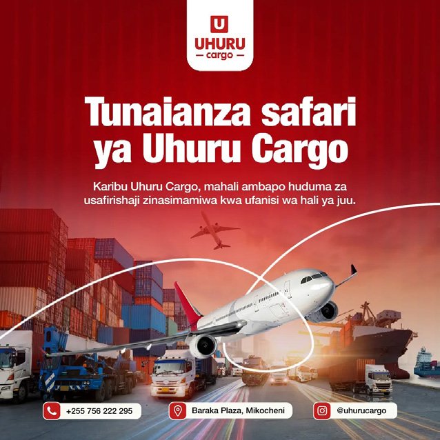 Uhuru Cargo brand identity and campaign visuals